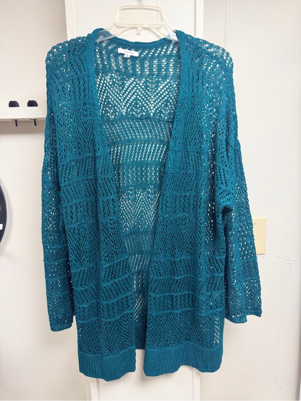 Maurice’s Open-Knit Teal Women’s Cardigan Sweater